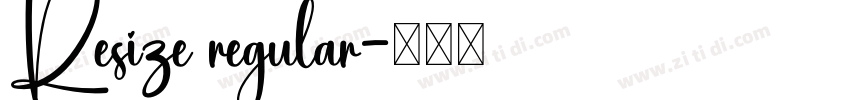 Resize regular字体转换